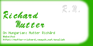 richard mutter business card