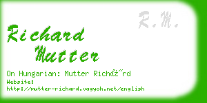 richard mutter business card